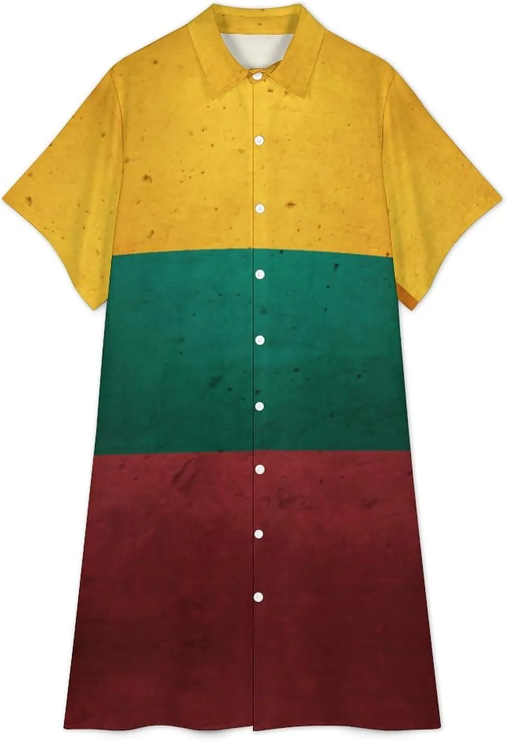 Albanian Flag Womens Button Down Shirt Dresses Simple Button Up Short Sleeve Blouse Tops