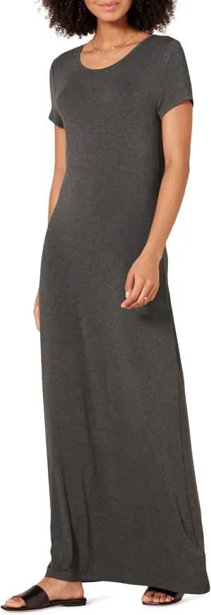 Amazon Essentials Women's Short-Sleeve Maxi Dress