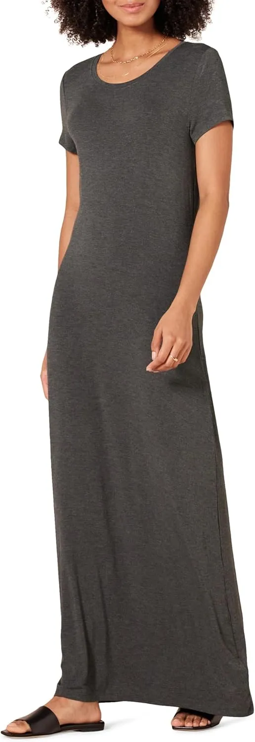 Amazon Essentials Women's Short-Sleeve Maxi Dress