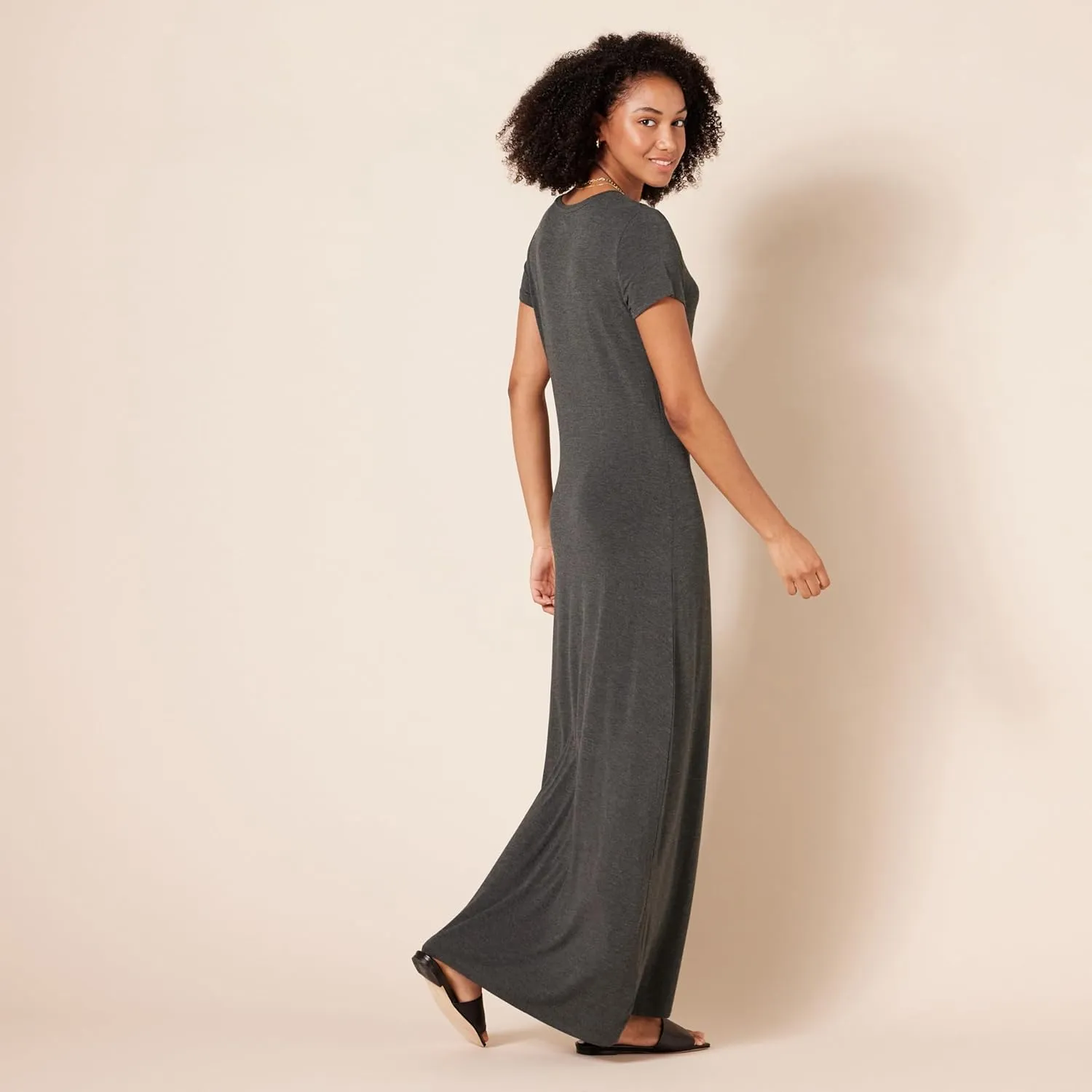 Amazon Essentials Women's Short-Sleeve Maxi Dress
