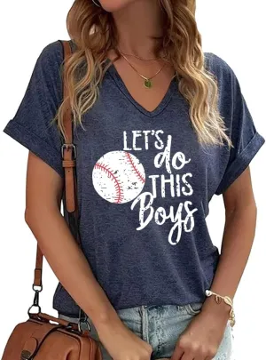Baseball Shirts Women Baseball Mom Tshirt Baseball Game Day Graphic Tee Funny Short Sleeve Tops