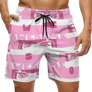 Beach Shorts for Men Pattern Funny Ghosts Hawaiian Swim Board Shorts Mesh Lining Swimming Trunks Pocket