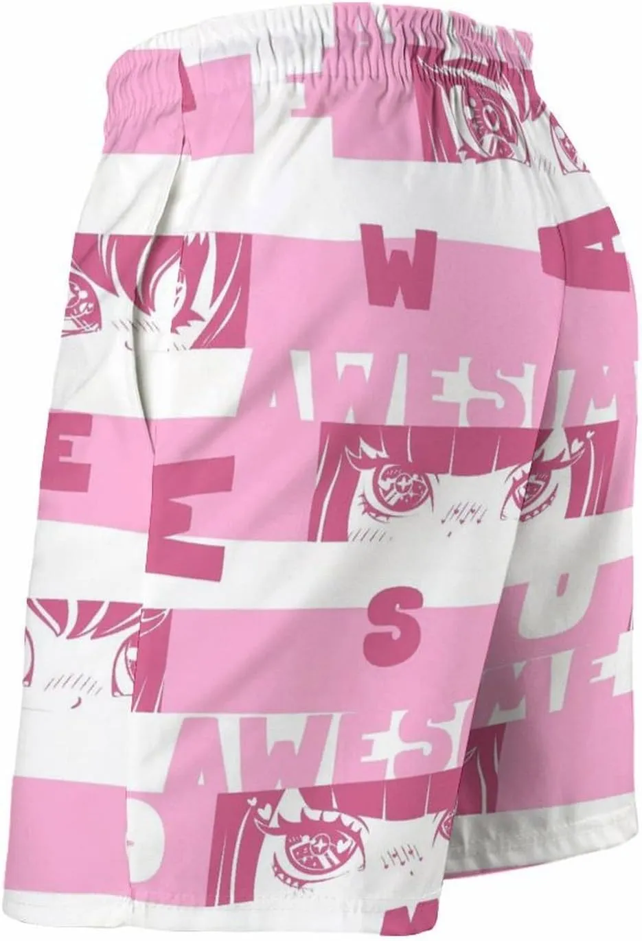 Beach Shorts for Men Pattern Funny Ghosts Hawaiian Swim Board Shorts Mesh Lining Swimming Trunks Pocket