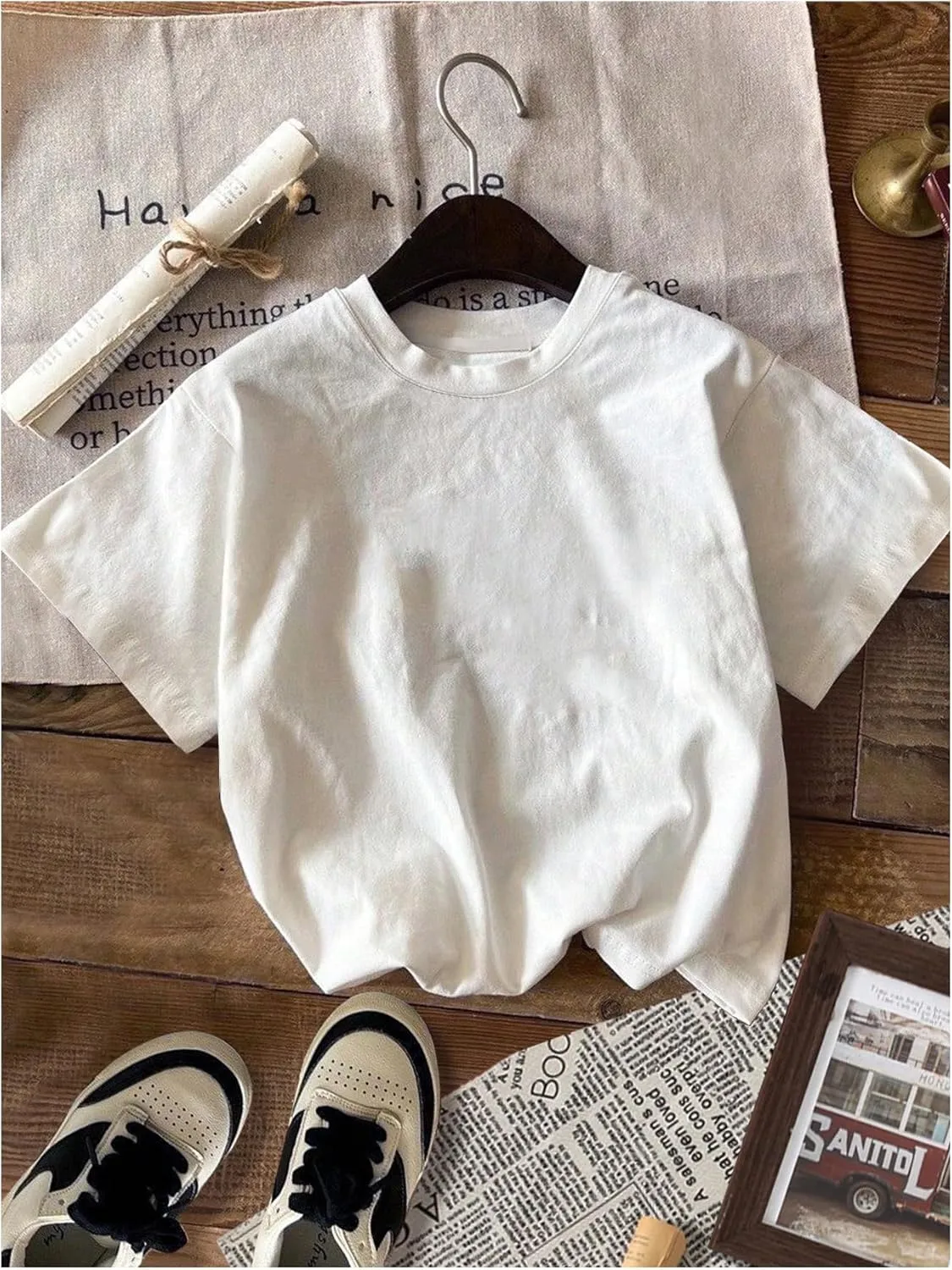 Boy's Short Sleeve Tropical Graphic Tee Tops Casual Crew Neck T Shirt Loose Summer Tops