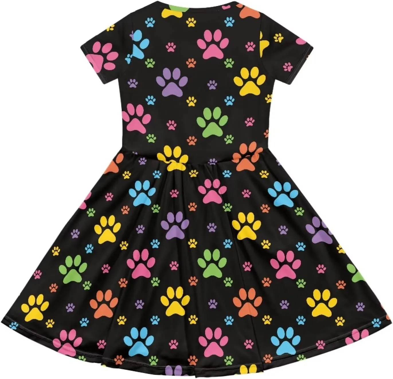Casual Short Sleeve Dresses for Teen Girls Cute Skater Dresses Summer Outfits for 3-14 Years Old