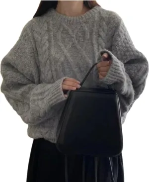Chunky Sweater Women Cable Knit Sweater Oversized Sweaters Y2k Winter Fall Sweater Trendy 2024