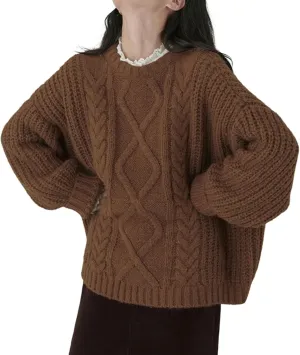 Chunky Sweater Women Cable Knit Sweater Oversized Sweaters Y2k Winter Fall Sweater Trendy 2024
