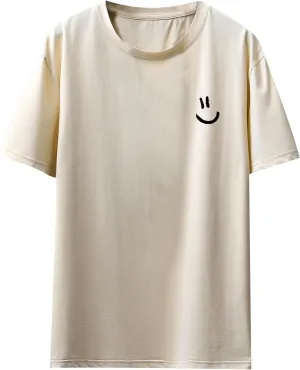 COZYEASE Men's Slogan Letter Graphic Print Tee Tops Casual Round Neck Short Sleeve Summer T Shirts