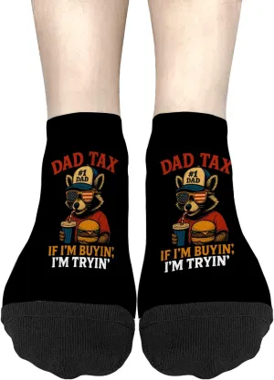 Crazy Sock For Women No Show Socks Men, Dad Tax - If I'm Buying I'm Trying Sock, Ideas For Men