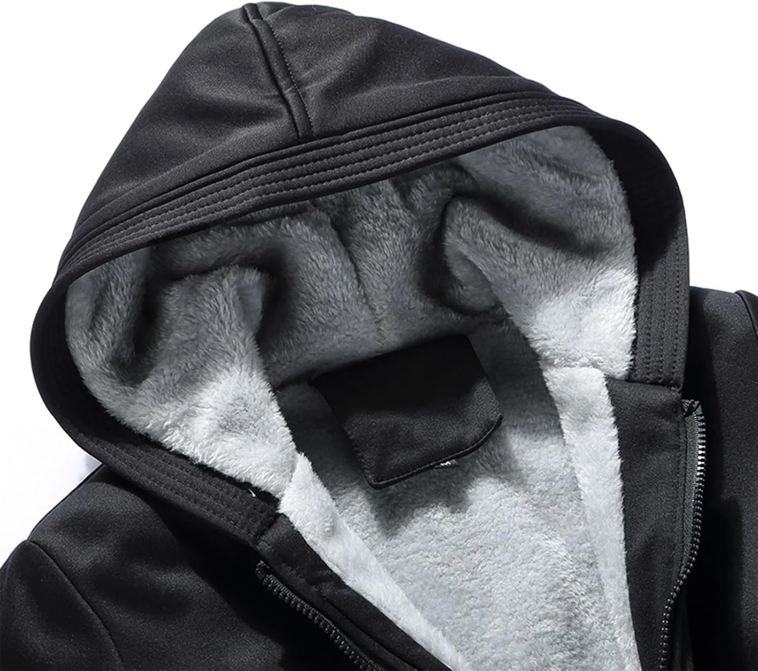 Custom Mens Hoodies Zip Up Sherpa Lined Fleece Heavyweight Sweatshirt Winter Warm Jacket Add Your Logo Text