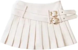 Cute Core Skirt Preppy Skirt with Belt Mini Skirt for Women Y2k Skirt Cutecore Cloth Pleated Mini Skirts