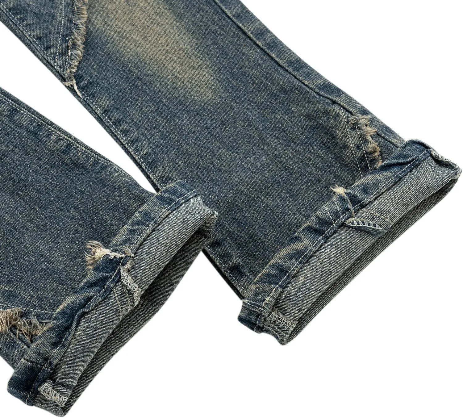 Girls Flare Leg Bell Bottom Jeans Kids Vintage Slim Fit Stretchy Bootcut Denim Pants