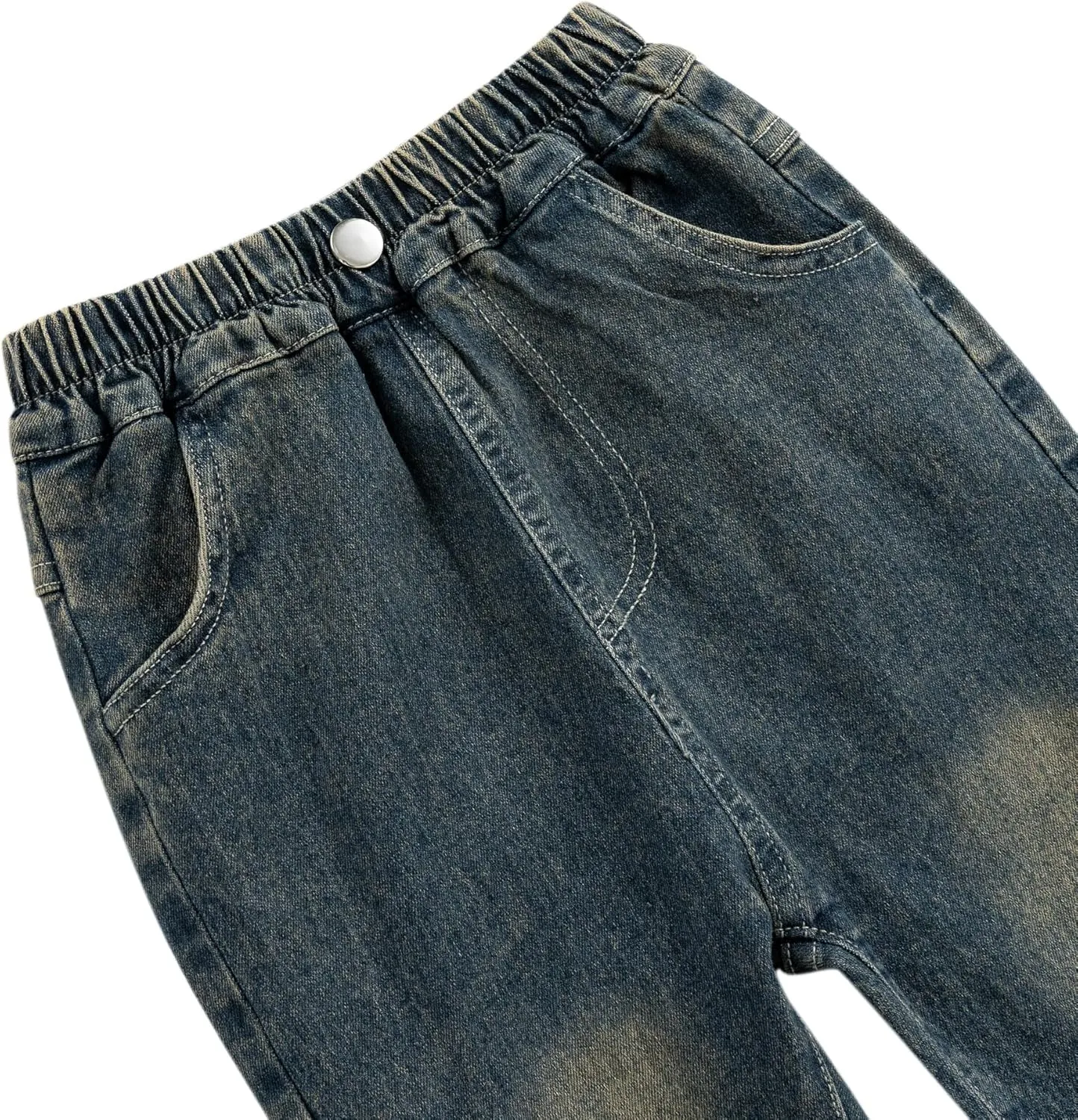 Girls Flare Leg Bell Bottom Jeans Kids Vintage Slim Fit Stretchy Bootcut Denim Pants
