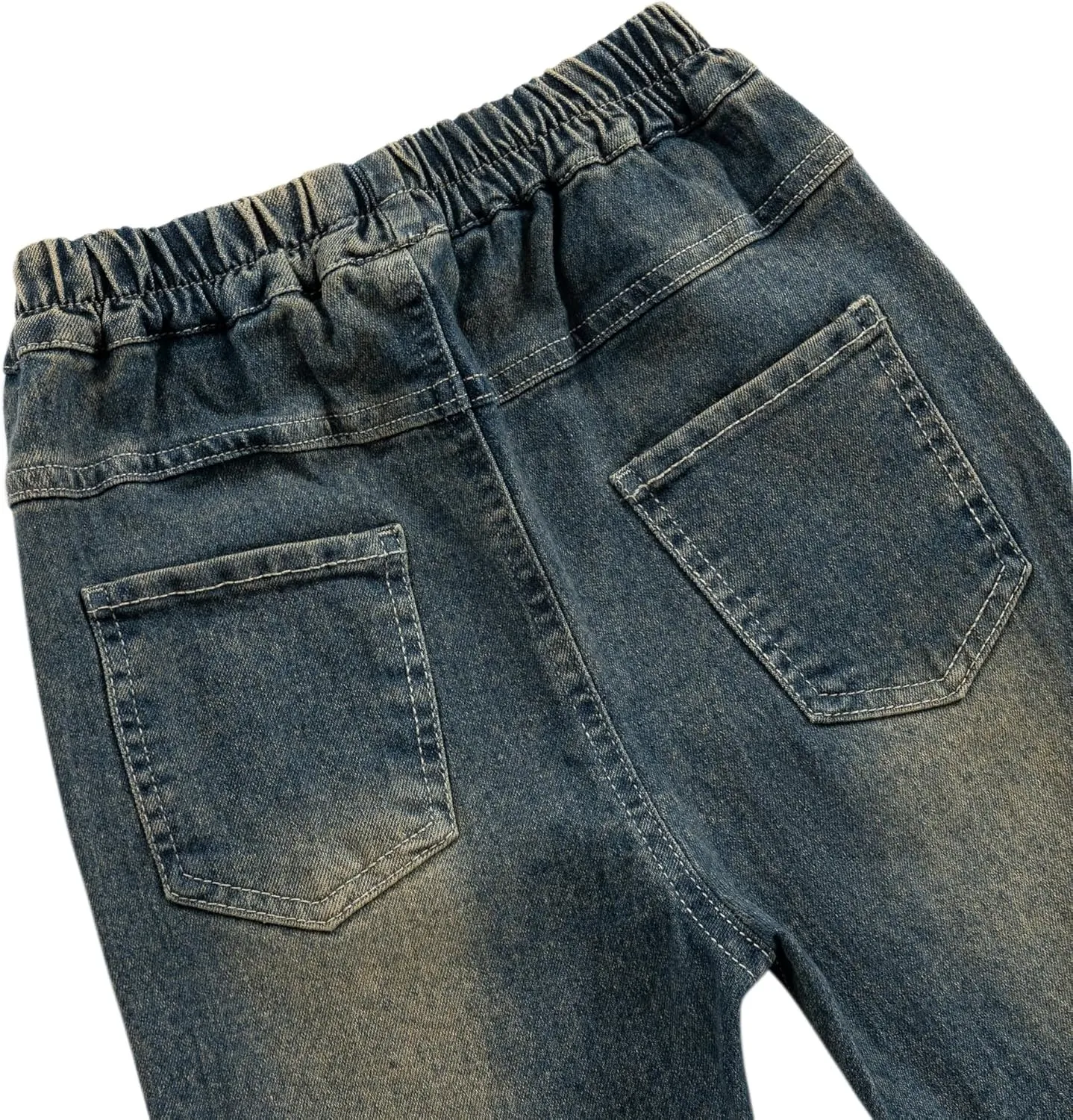 Girls Flare Leg Bell Bottom Jeans Kids Vintage Slim Fit Stretchy Bootcut Denim Pants