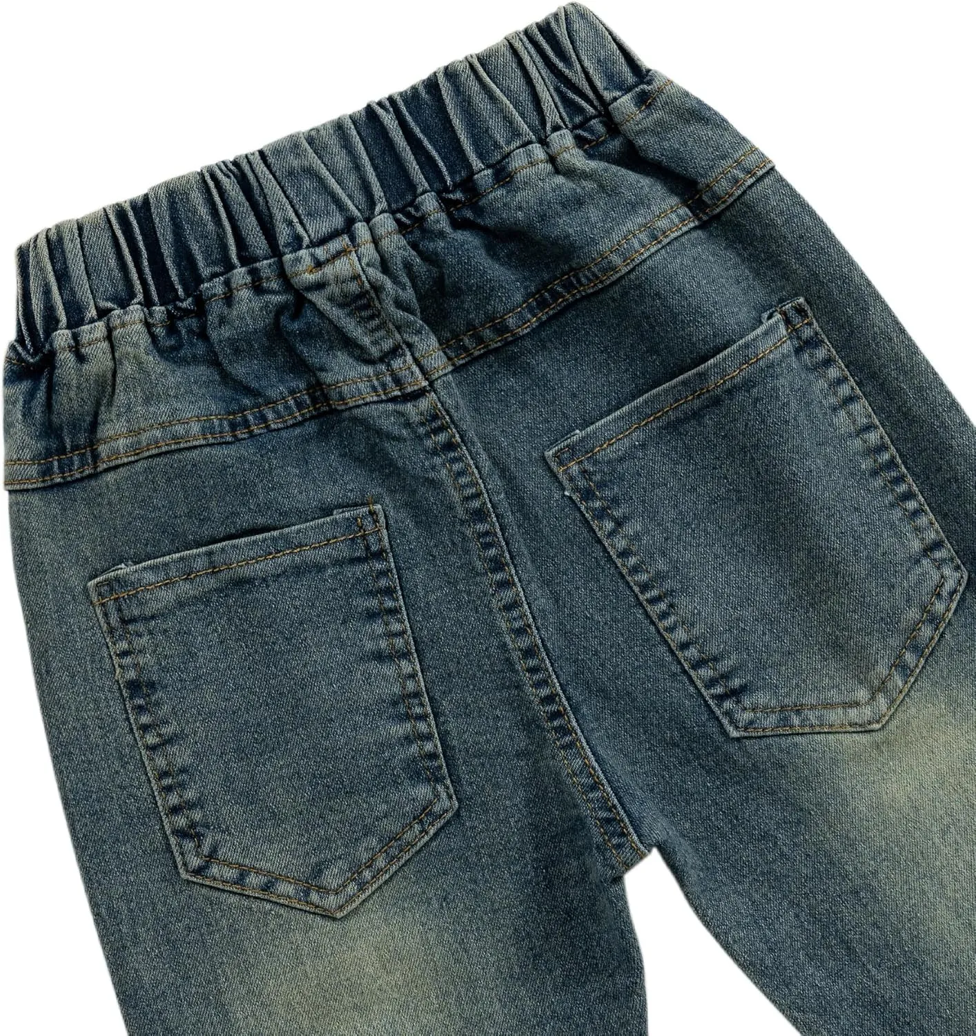 Girls Flare Leg Bell Bottom Jeans Kids Vintage Slim Fit Stretchy Bootcut Denim Pants