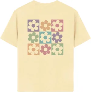 Girl's Floral Graphic Print Cute T Shirts Crew Neck Short Sleeve Clothes Loose Summer Cute Tops for Girls