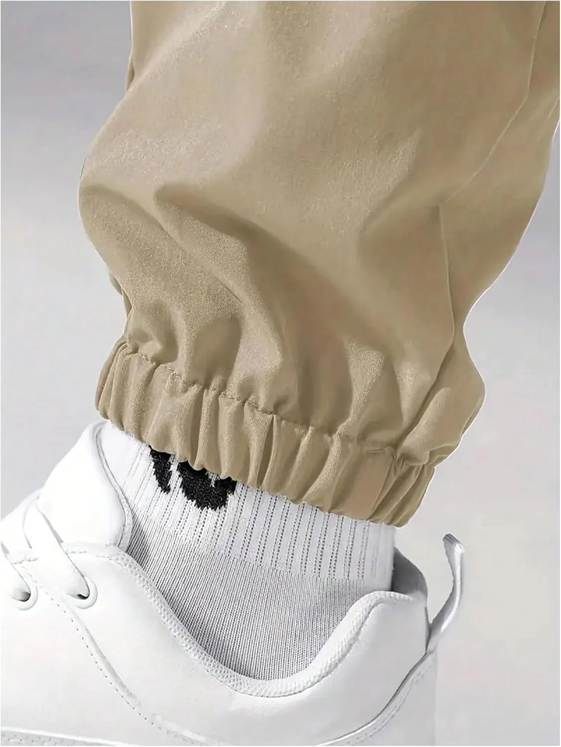 GORGLITTER Boy's Cargo Pants Joggers Drawstring Elastic Waist Casual Pant Husky Hiking Athletic Pants