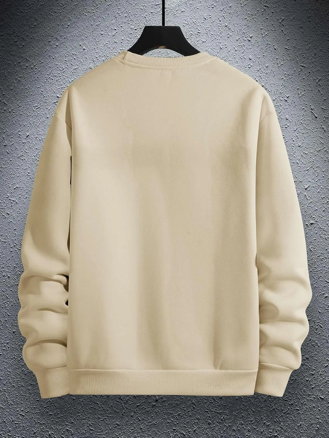 GORGLITTER Men's Letter Graphic Sweatshirt Crewneck Oversized Long Sleeve Drop Shoulder Pullover Top