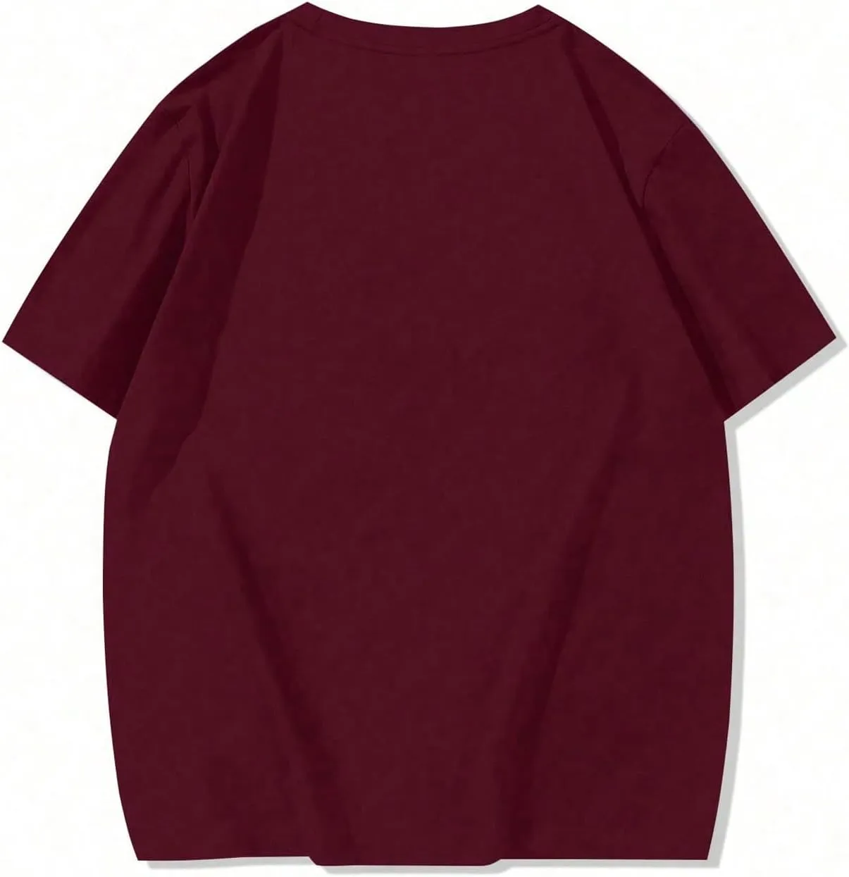 GORGLITTER Men's Oversized T Shirt Letter Graphic Short Sleeve Drop Shoulder Crewneck Tee Tops