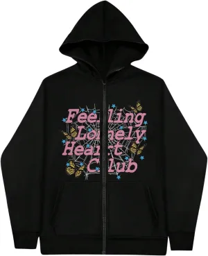 GORGLITTER Men's Star Graphic Y2k Zip Up Hoodie Oversized Grunge Streetwear Hooded Sweatshirt Cool Lightweight Jacket