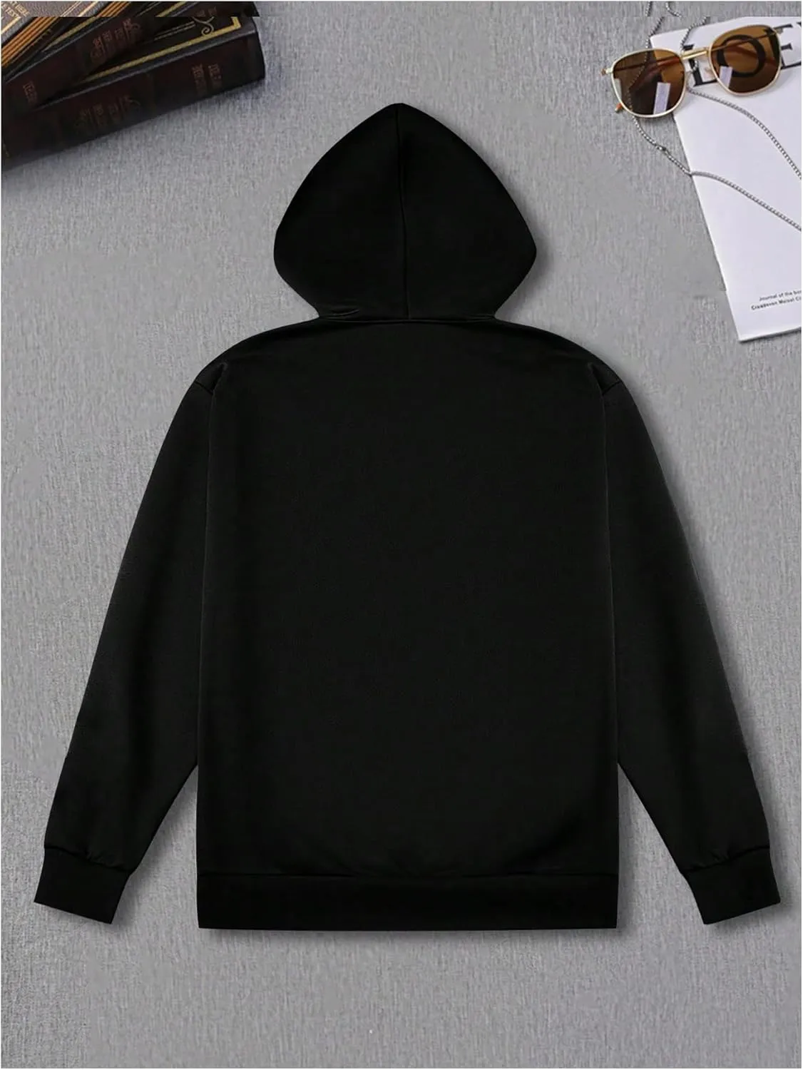 GORGLITTER Men's Star Graphic Y2k Zip Up Hoodie Oversized Grunge Streetwear Hooded Sweatshirt Cool Lightweight Jacket