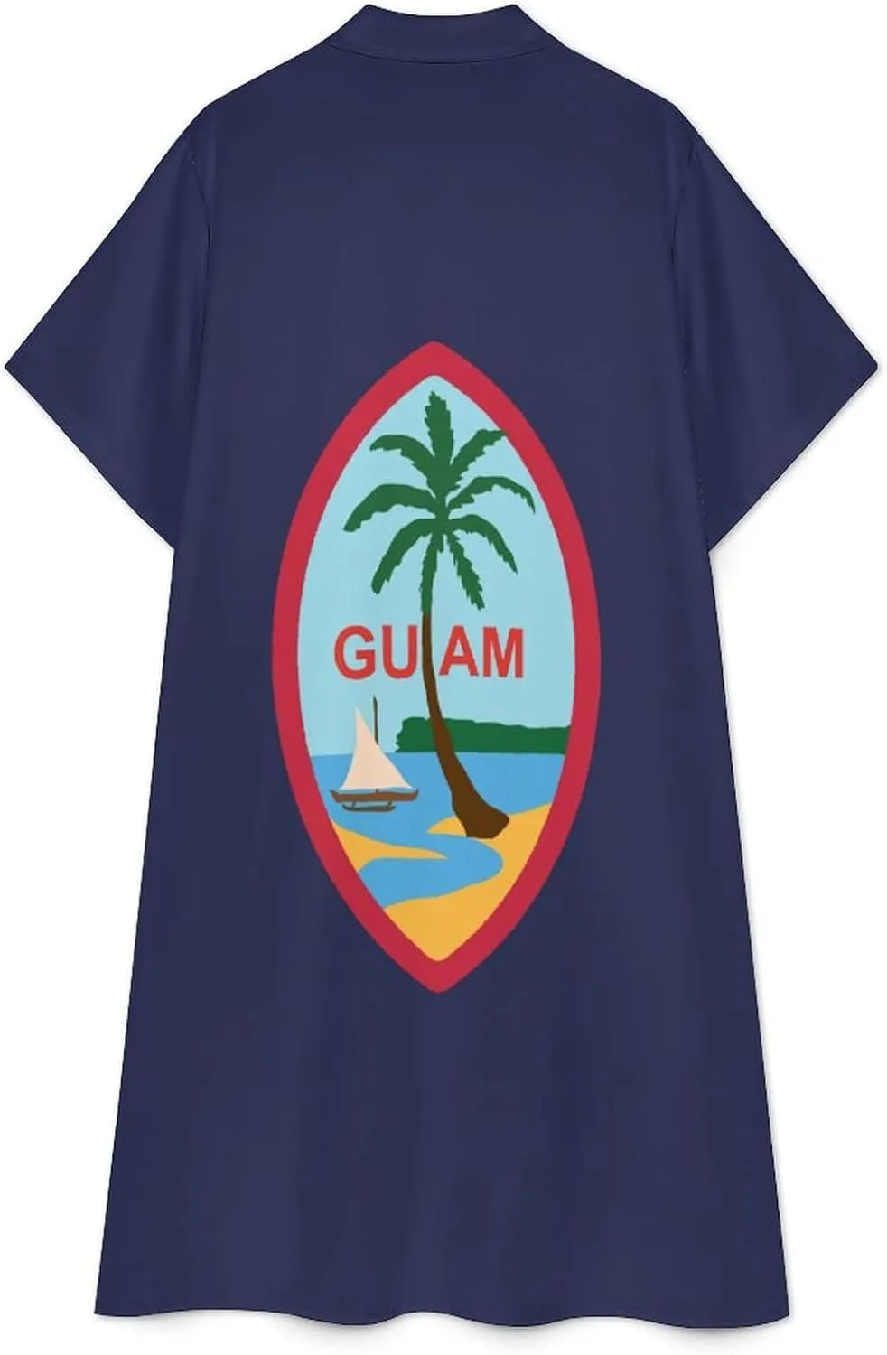 Guyana Flag Womens Button Down Shirt Dress Summer Simple Short Sleeve Shift Dresses with Pockets