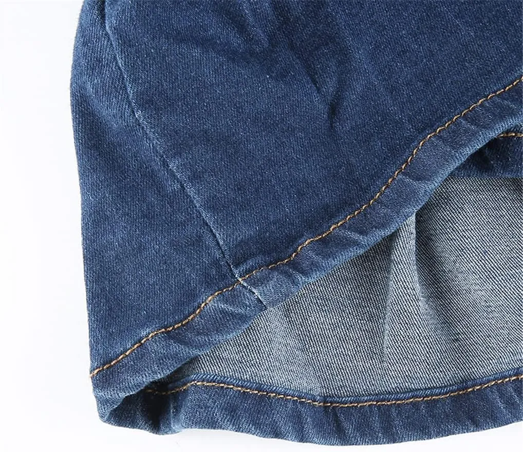 Harajuku Mini Pleated Denim Skirt Women Summer Fashion Ruffle High Waist Denim Shorts Skirt
