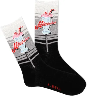 K. Bell Women's Fun Food & Drink Crew Socks - 1 Pairs - Cool & Cute Pop Culture Novelty Gifts