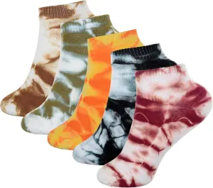 Manimepe 5 Pairs Women's Cotton Tie Dye Ankle Socks - Low Cut Novelty No Show Socks