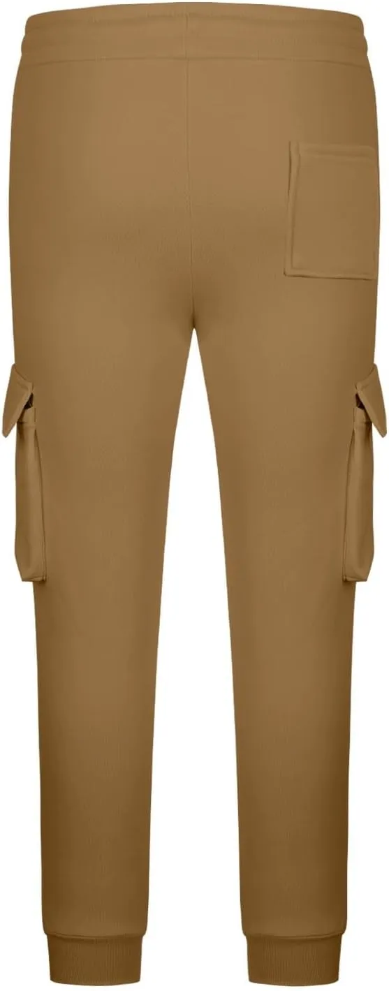 Men's Cargo Jogger Pants Elastic Waist Drawstring Side Pockets Relaxed Comfortable Casual Outdoor Streetwear
