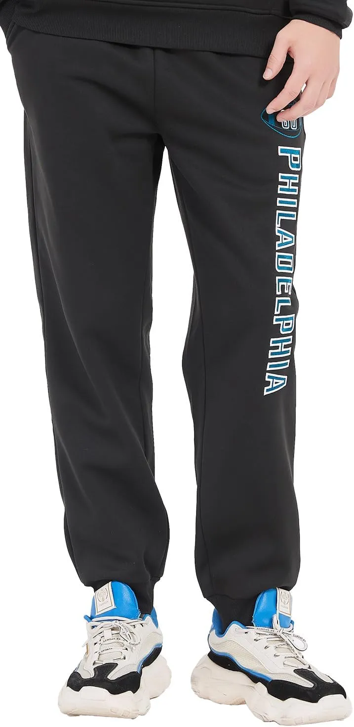Mens Embroidery Go City Name Sweatpants Active Soft Fleece Jogger Sport Lounge Pants