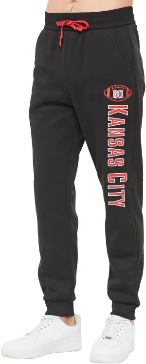 Mens Embroidery Go City Name Sweatpants Active Soft Fleece Jogger Sport Lounge Pants