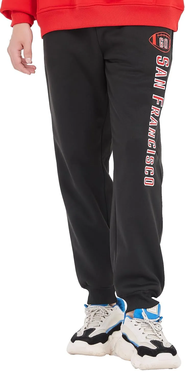 Mens Embroidery Go City Name Sweatpants Active Soft Fleece Jogger Sport Lounge Pants