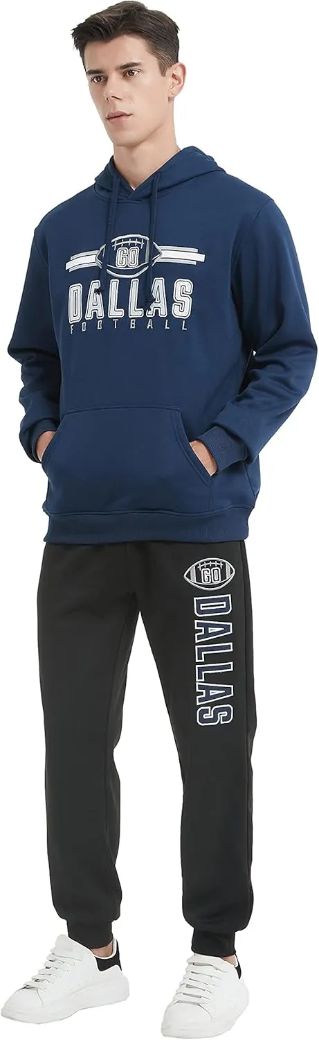 Mens Embroidery Go City Name Sweatpants Active Soft Fleece Jogger Sport Lounge Pants