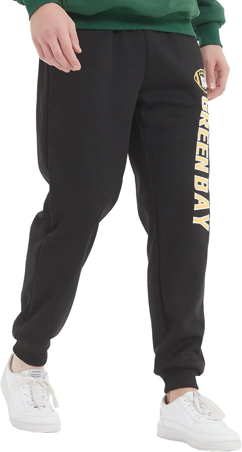 Mens Embroidery Go City Name Sweatpants Active Soft Fleece Jogger Sport Lounge Pants