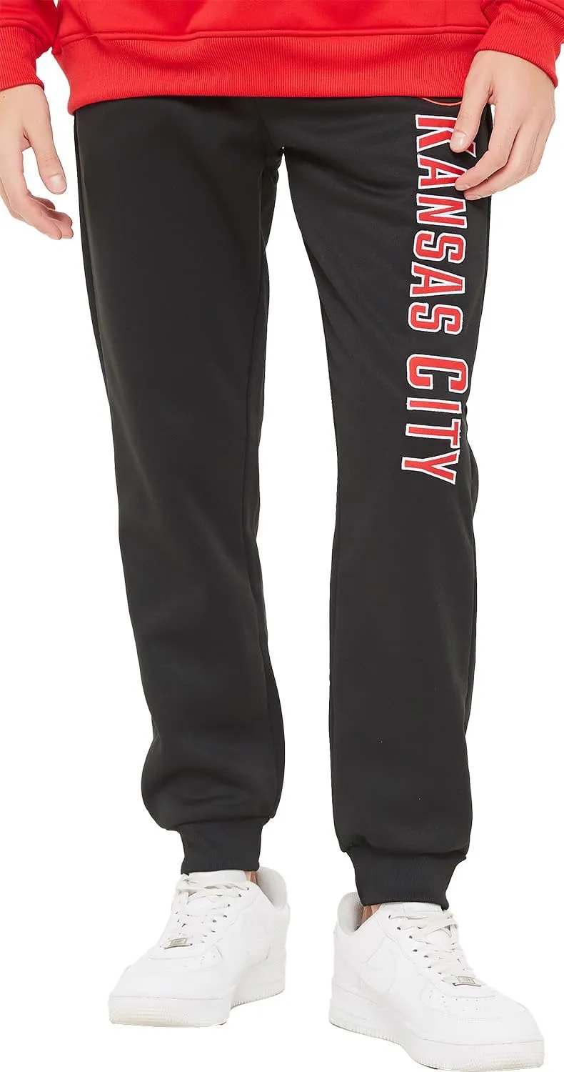 Mens Embroidery Go City Name Sweatpants Active Soft Fleece Jogger Sport Lounge Pants