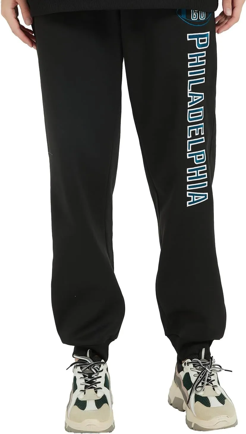 Mens Embroidery Go City Name Sweatpants Active Soft Fleece Jogger Sport Lounge Pants