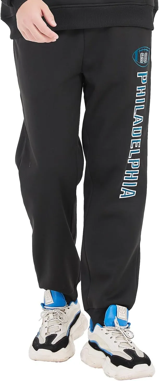 Mens Embroidery Go City Name Sweatpants Active Soft Fleece Jogger Sport Lounge Pants