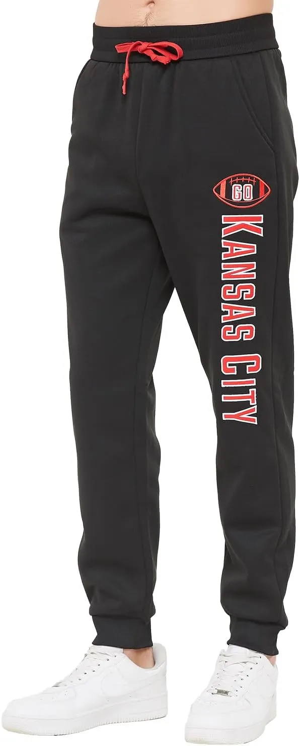 Mens Embroidery Go City Name Sweatpants Active Soft Fleece Jogger Sport Lounge Pants