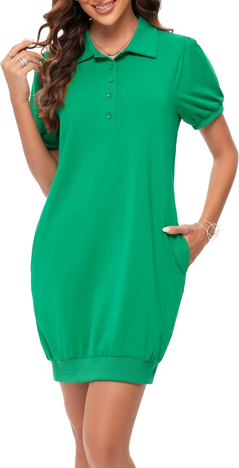 MISSKY Women's Casual Pockets Sweatshirt Tops Pullover Hoodie Dress