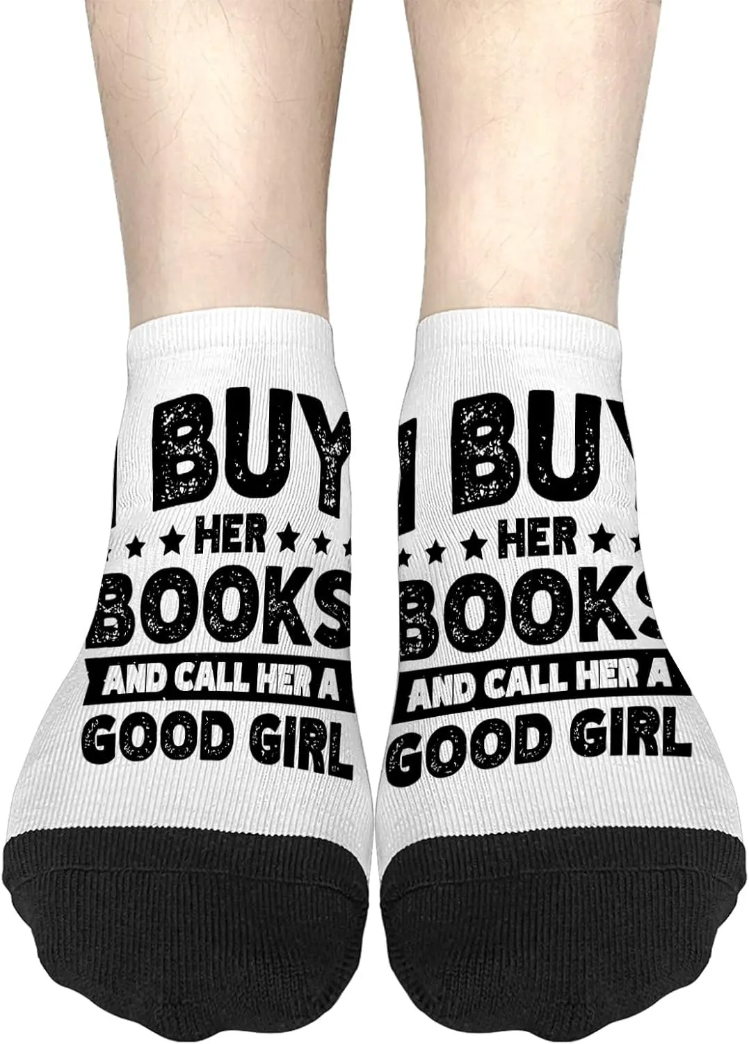 Novelty Sock For Women No Show Socks Womens, I Buy Her Books And Call Her A Good Girl Sock, Funny Gifts For Mom