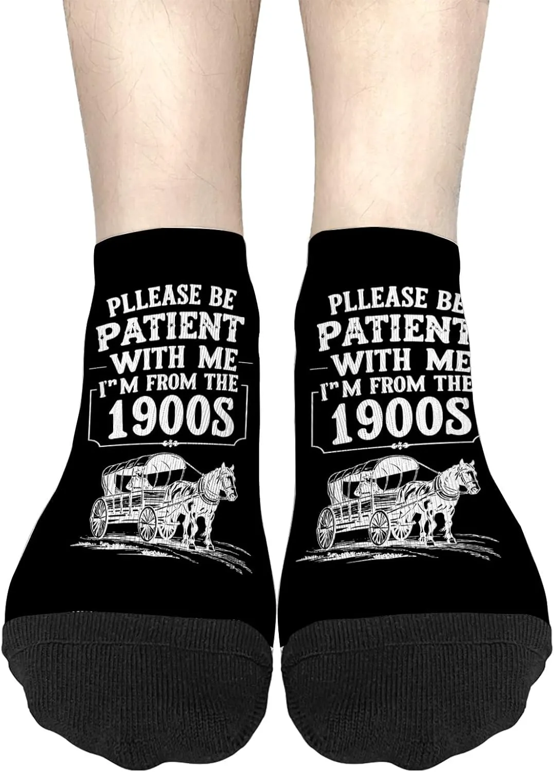 Personalized Sock For Women No Show Socks Men, Please Be Patient I'm From The 1900s Sock, Gag Gifts For Men Funny