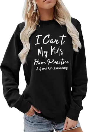 Pullover Sweaters for Women Fashion Letter Print Crew Neck Sweatshirt Long Sleeve Top Cropped Sweatshirt