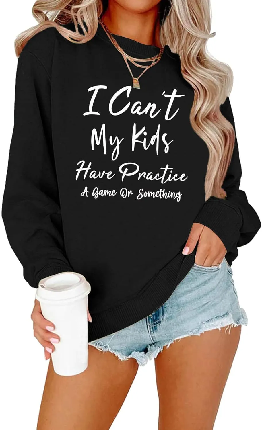 Pullover Sweaters for Women Fashion Letter Print Crew Neck Sweatshirt Long Sleeve Top Cropped Sweatshirt