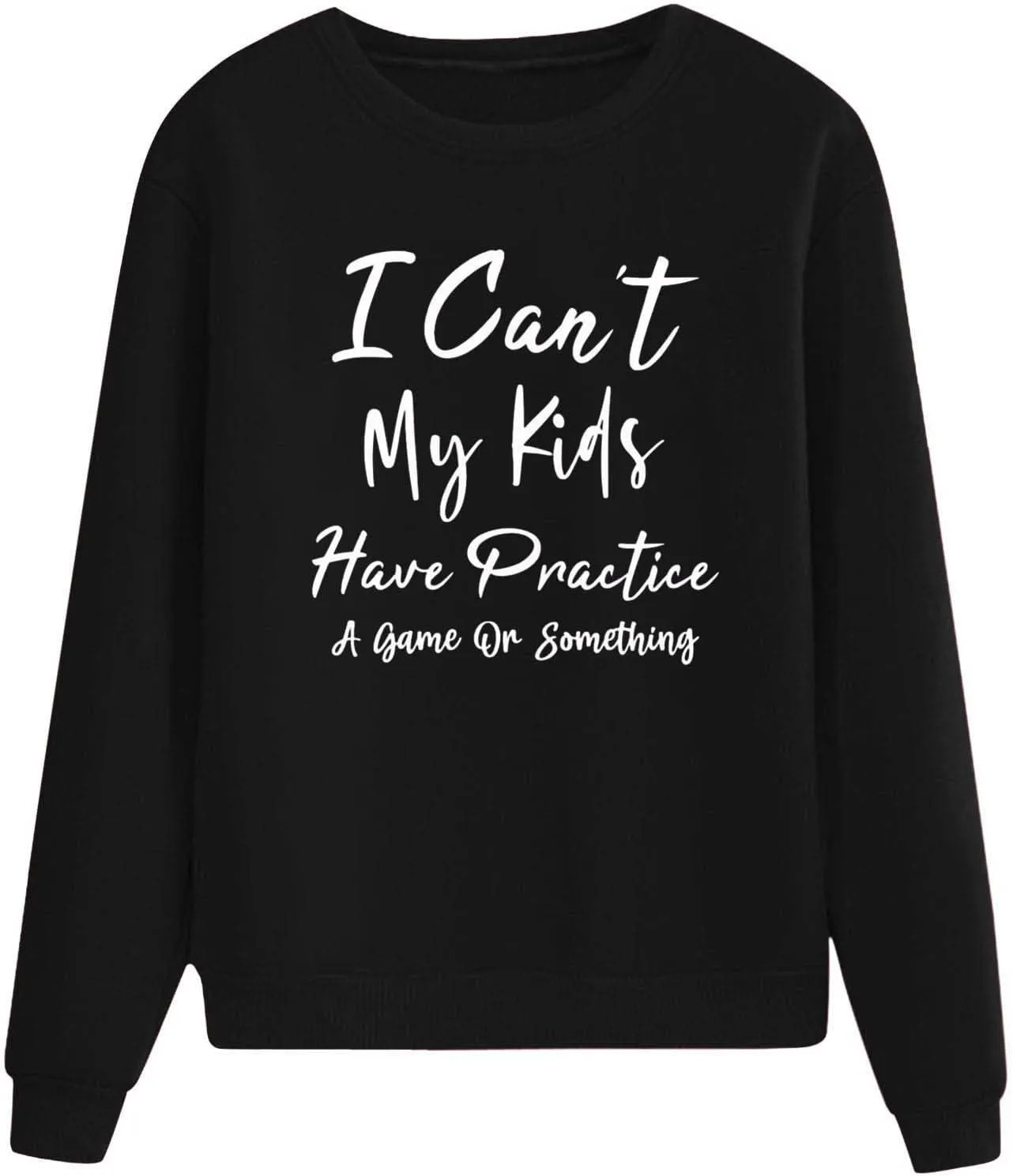 Pullover Sweaters for Women Fashion Letter Print Crew Neck Sweatshirt Long Sleeve Top Cropped Sweatshirt