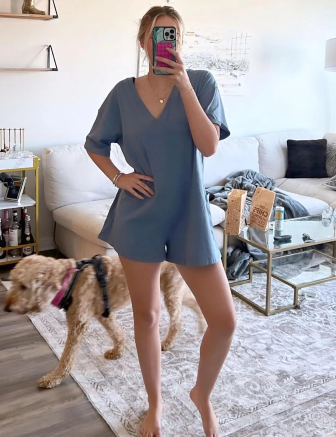 Rompers for Women Athletic Workout Hot Shot Tee Romper Casual Oversized Jumpsuits Overalls