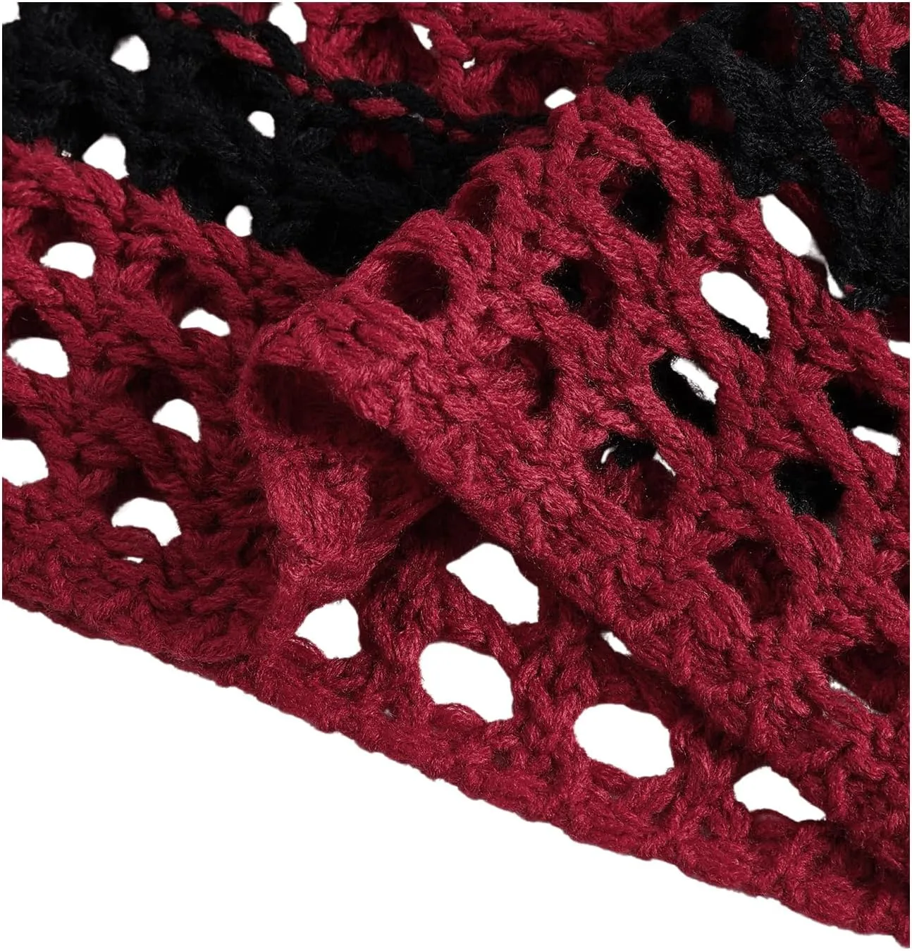SHENHE Women's Hollow Out Knit Bolero Shrug Crochet Cropped Sweater Top Bell Long Sleeve Y2K Cover Up Top
