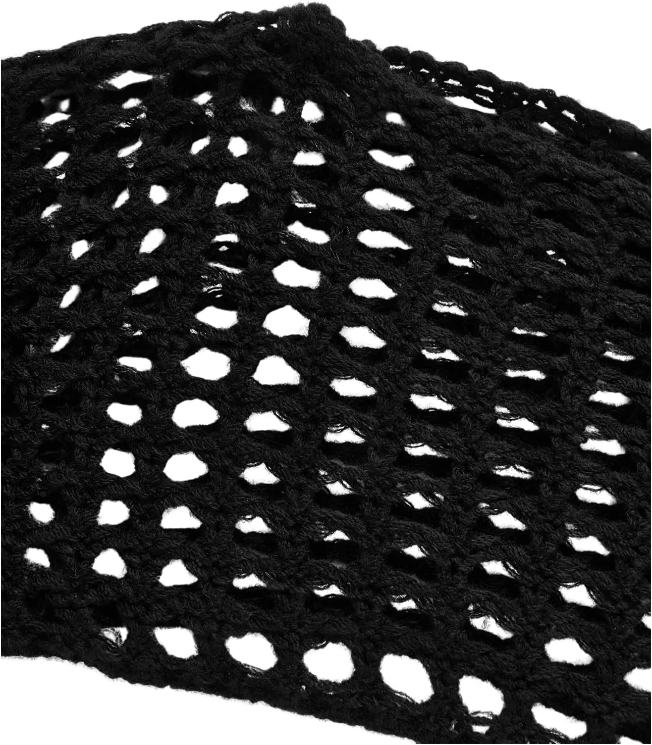 SHENHE Women's Hollow Out Knit Bolero Shrug Crochet Cropped Sweater Top Bell Long Sleeve Y2K Cover Up Top