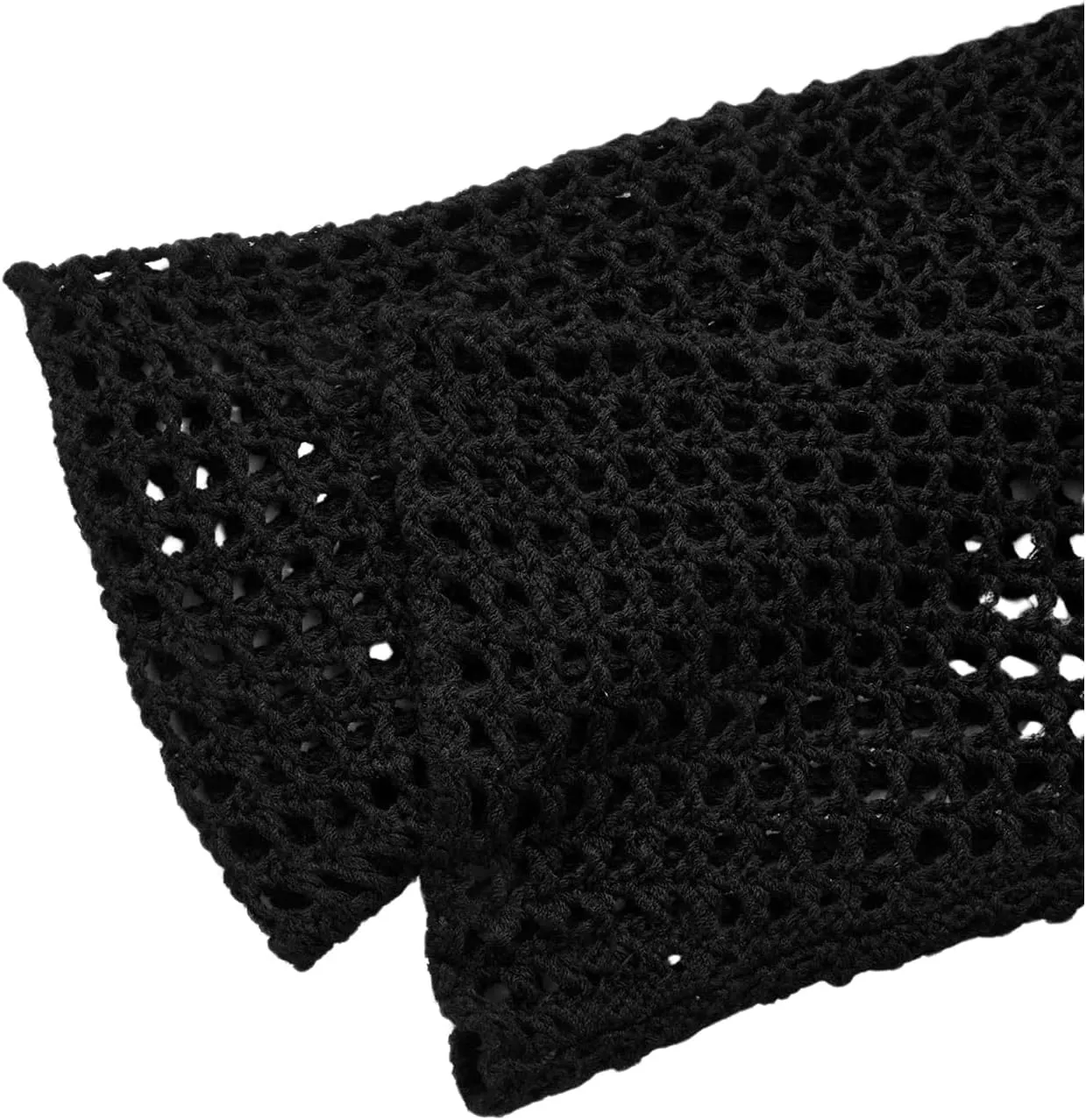 SHENHE Women's Hollow Out Knit Bolero Shrug Crochet Cropped Sweater Top Bell Long Sleeve Y2K Cover Up Top