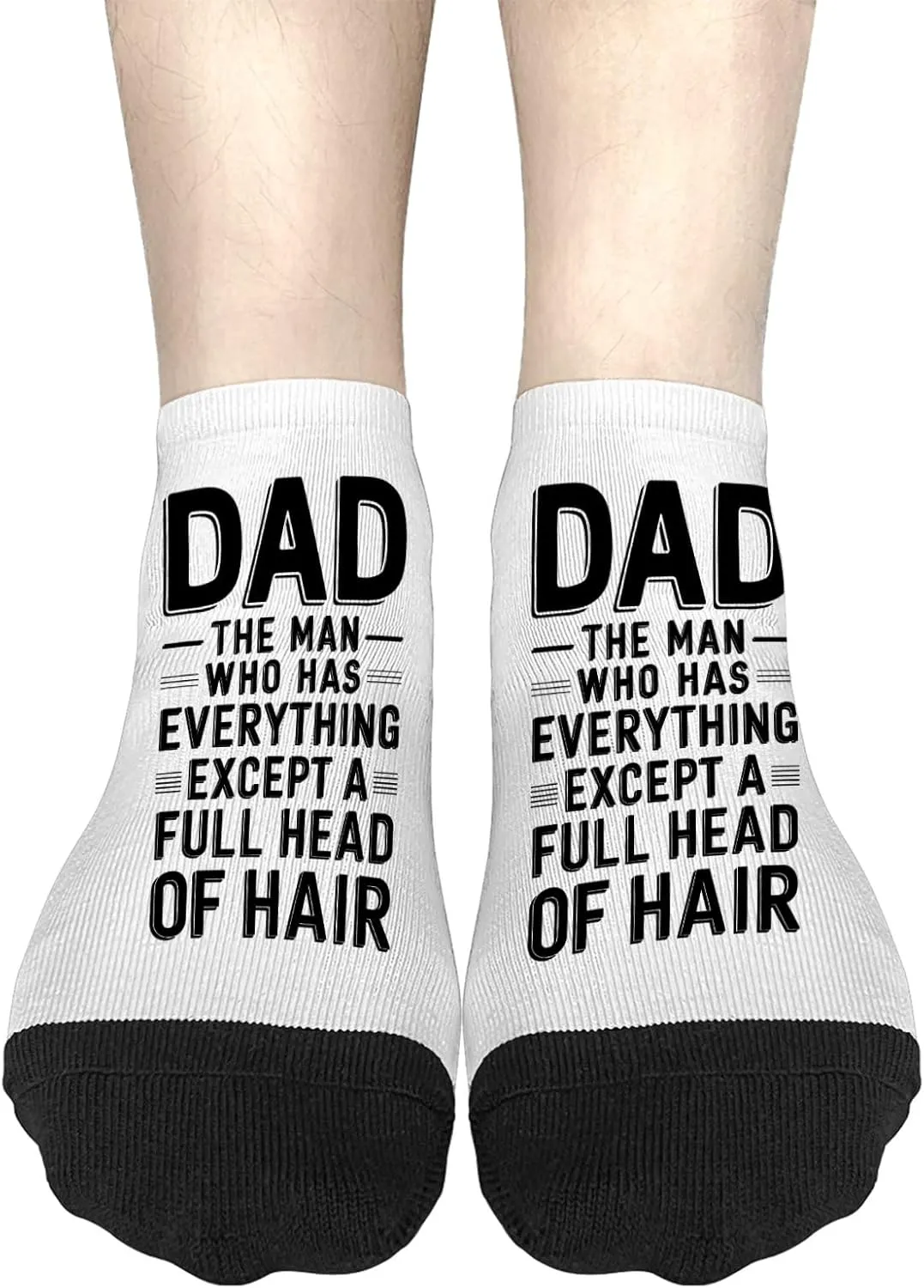 Silly Sock For Men Womens No Show Socks, Dad The Man Who Has Everything Except A Full Head Of Hair Sock, Funny Gifts For Coworkers